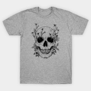 Flowers on Skull T-Shirt